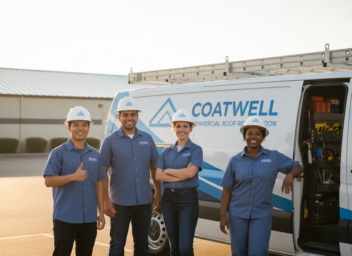 Commercial roof coating company in Santo, TX