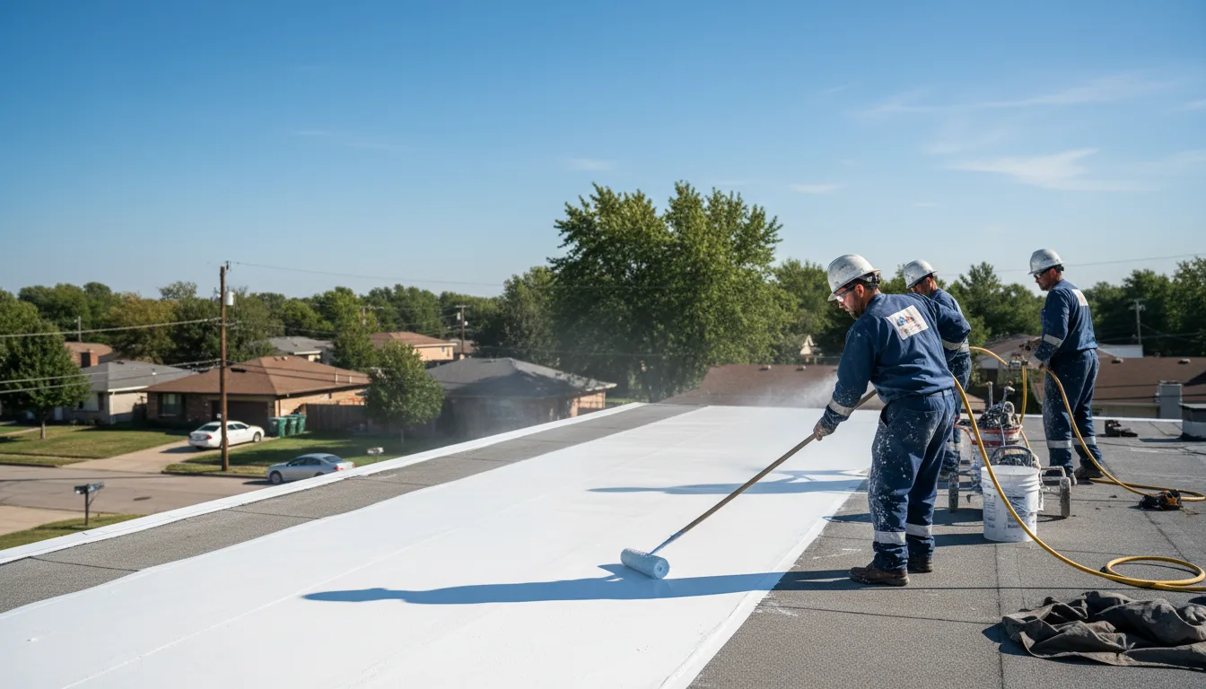 Commercial roof coating in Santo, TX near me